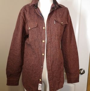 Levi's button up shirt with plaid size medium